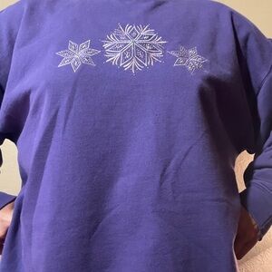Purple Snowflake Sweater Vintage